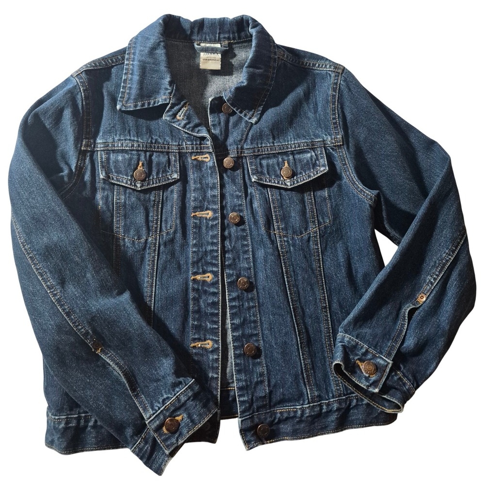 High Sierra Kids Denim Jacket Blue Button Front Size M 10 12 Trucker Style